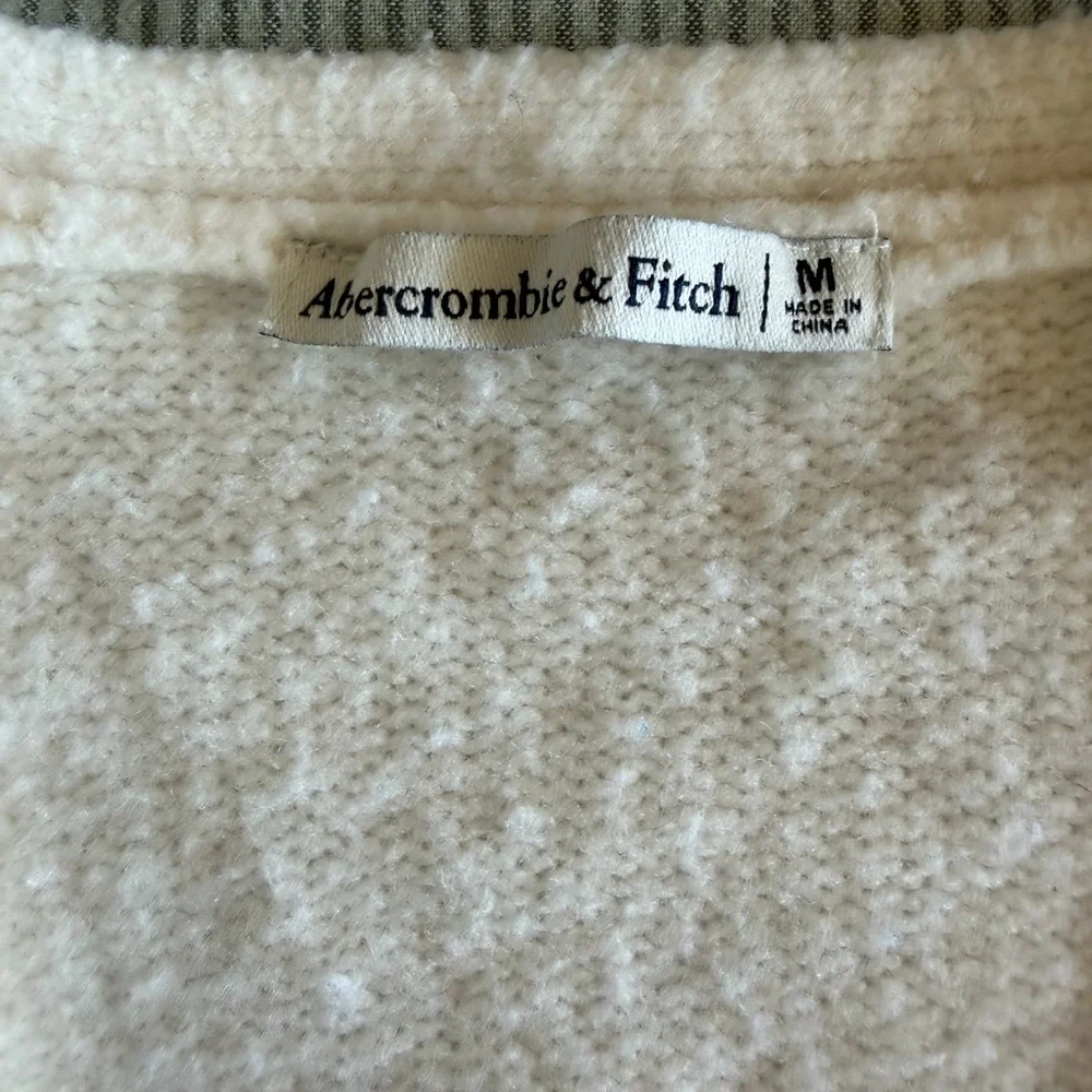 Abercrombie & Fitch Cream Knit Tie-Front Cardigan - Picture 3 of 4
